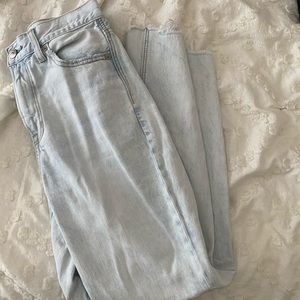 AE Bleached Mom Jeans